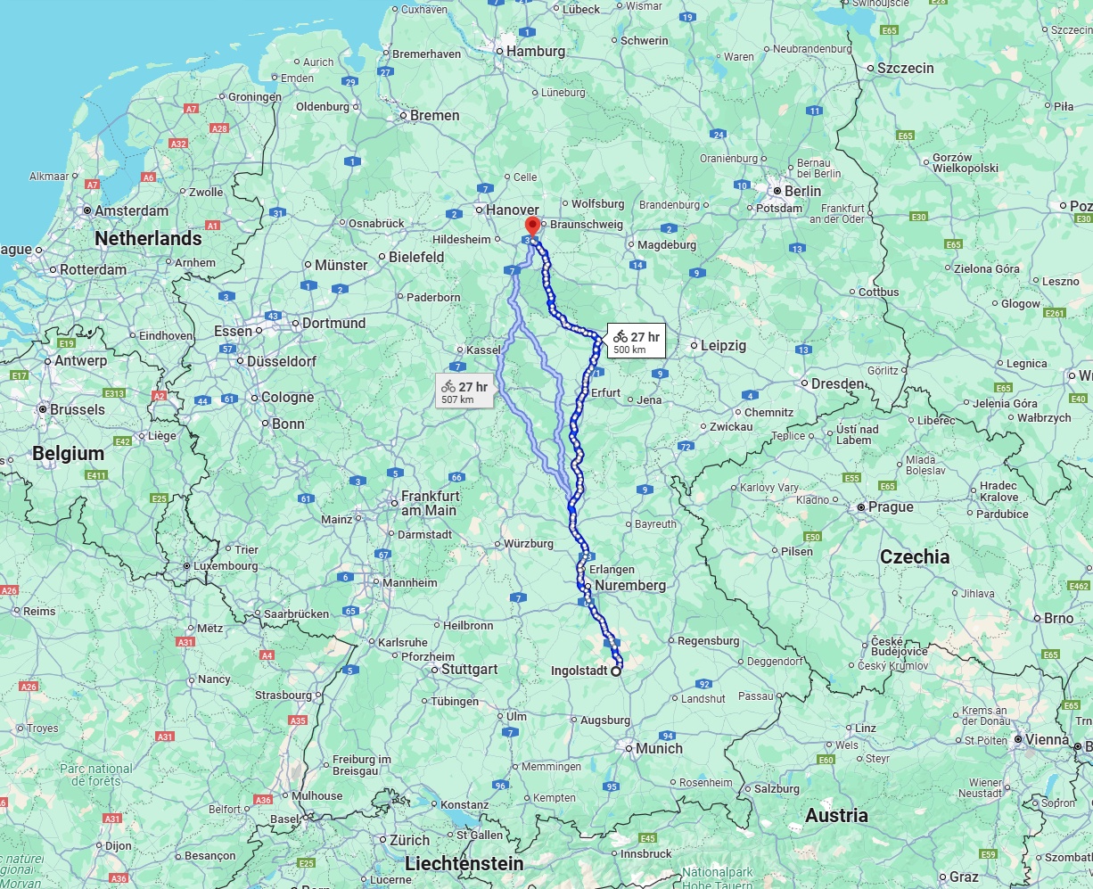 Anreise von Ingolstadt Zu Salzgitter Über 
