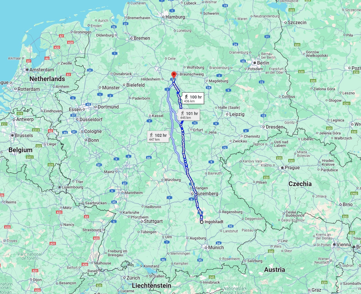 Anreise von Ingolstadt Zu Salzgitter Über 