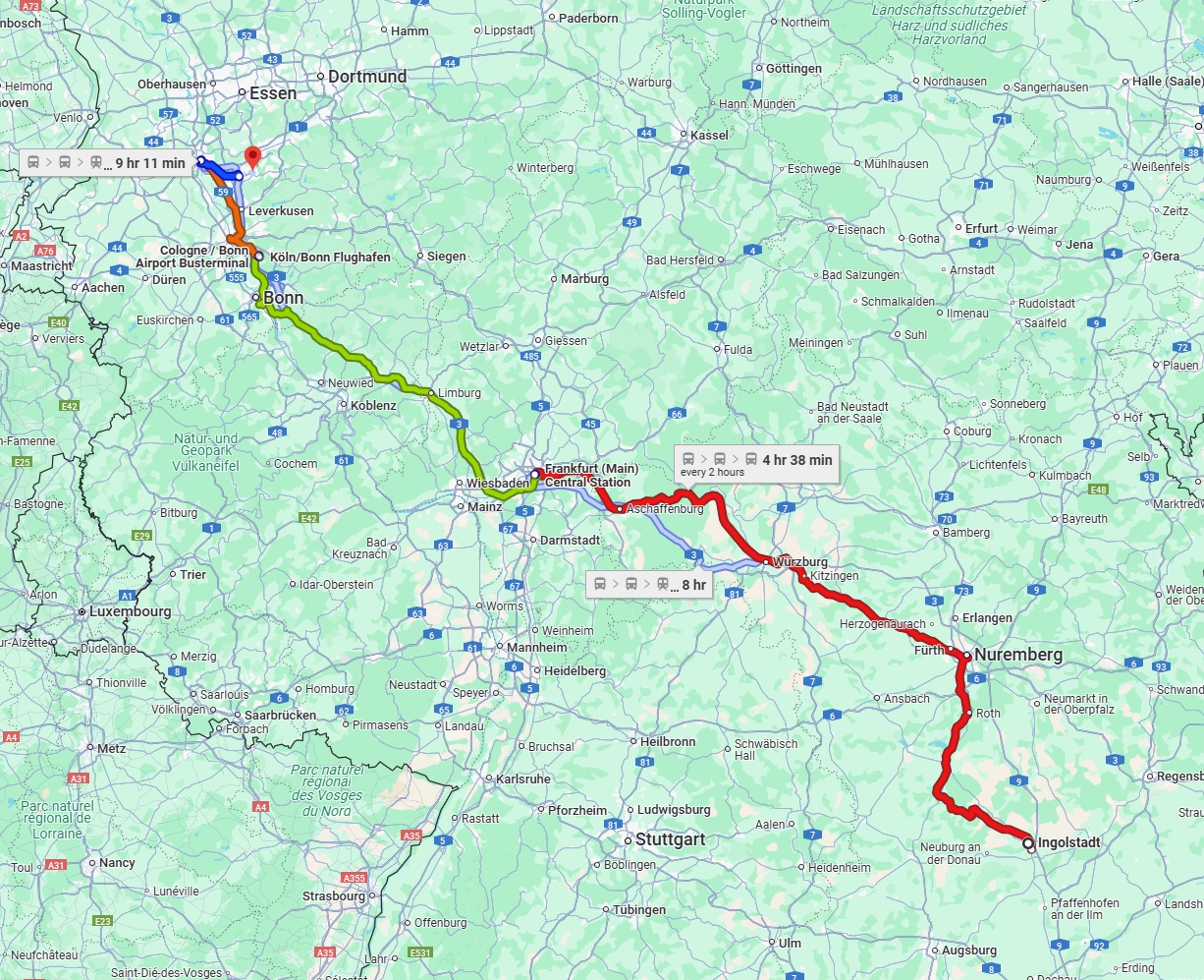 Anreise von Ingolstadt Zu Solingen Über 