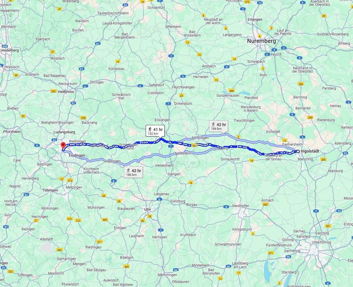 Anreise von Ingolstadt Zu Stuttgart Über 