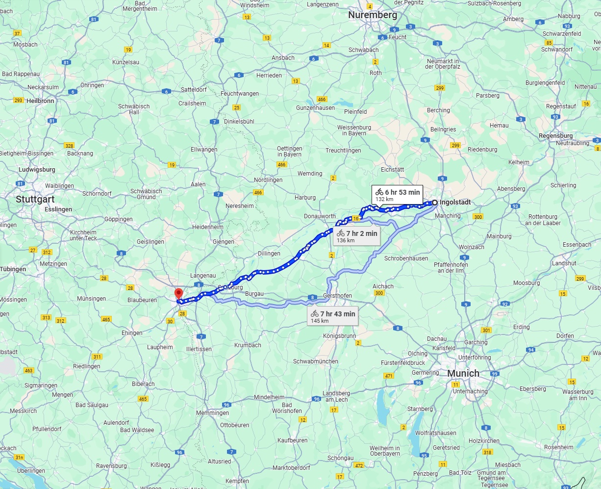 Anreise von Ingolstadt Zu Ulm Über 