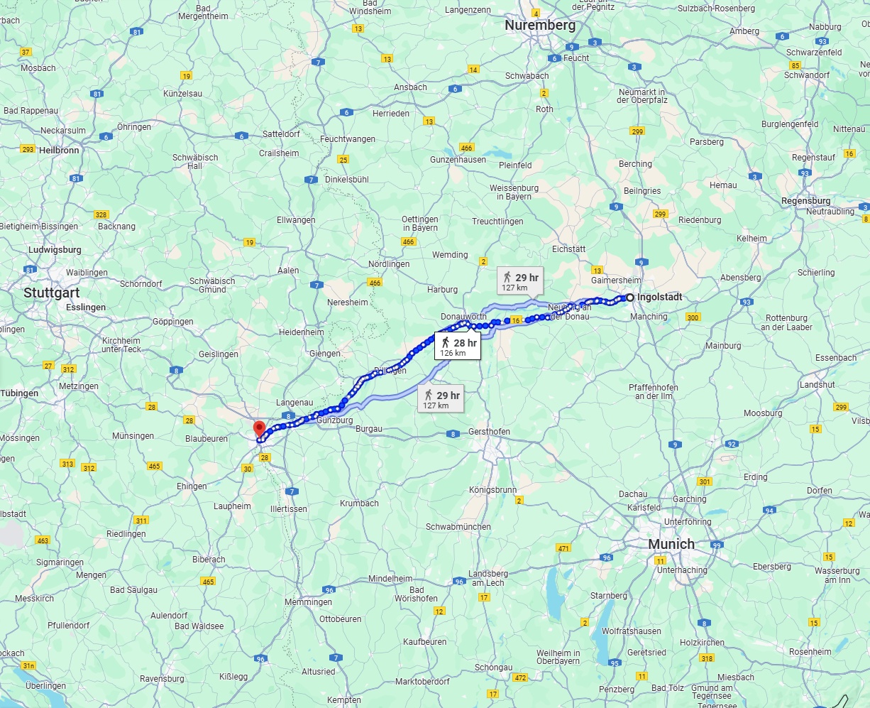 Anreise von Ingolstadt Zu Ulm Über 