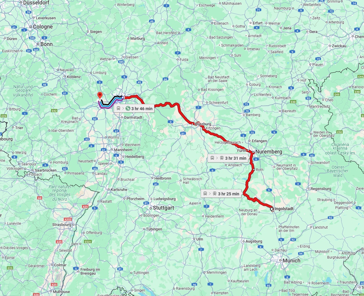 Anreise von Ingolstadt Zu Wiesbaden Über 