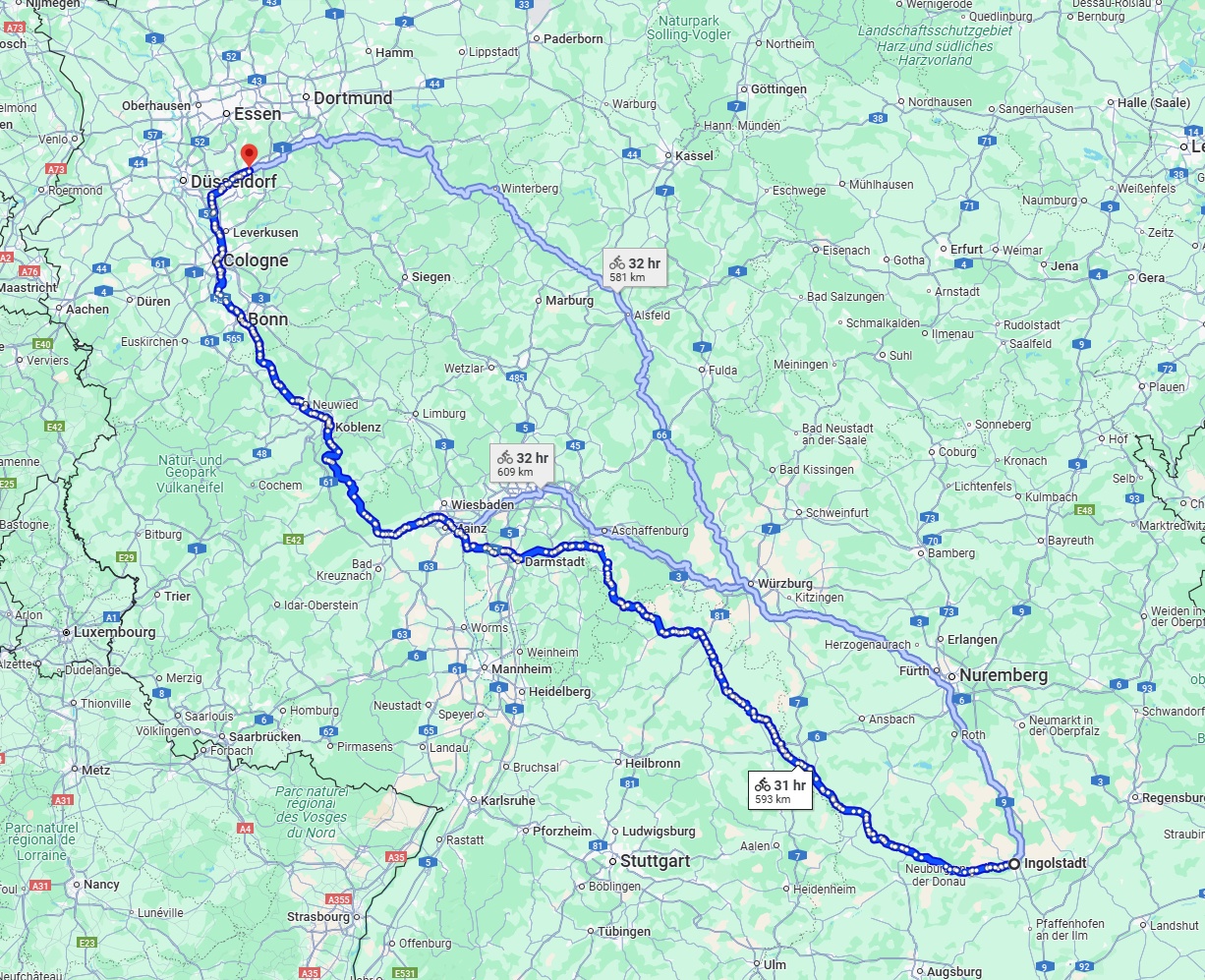 Anreise von Ingolstadt Zu Wuppertal Über 