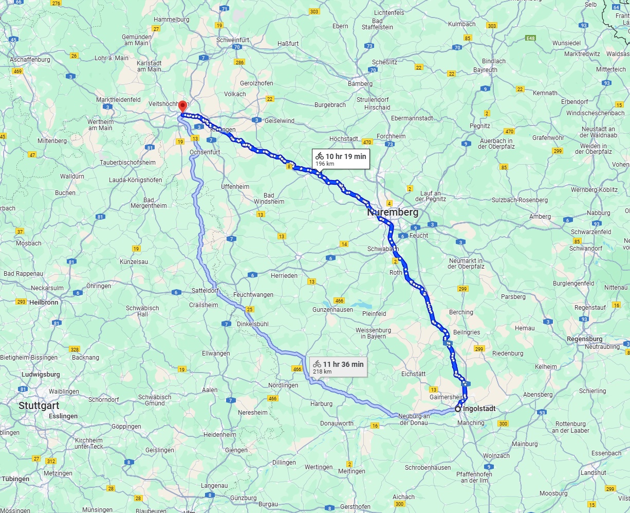 Anreise von Ingolstadt Zu Würzburg Über 