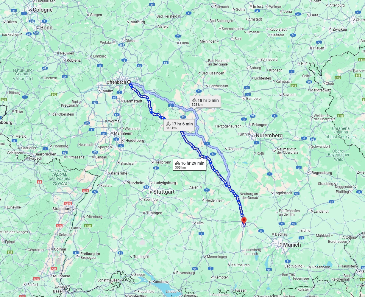 Anreise von Offenbach am Main Zu Augsburg Über 