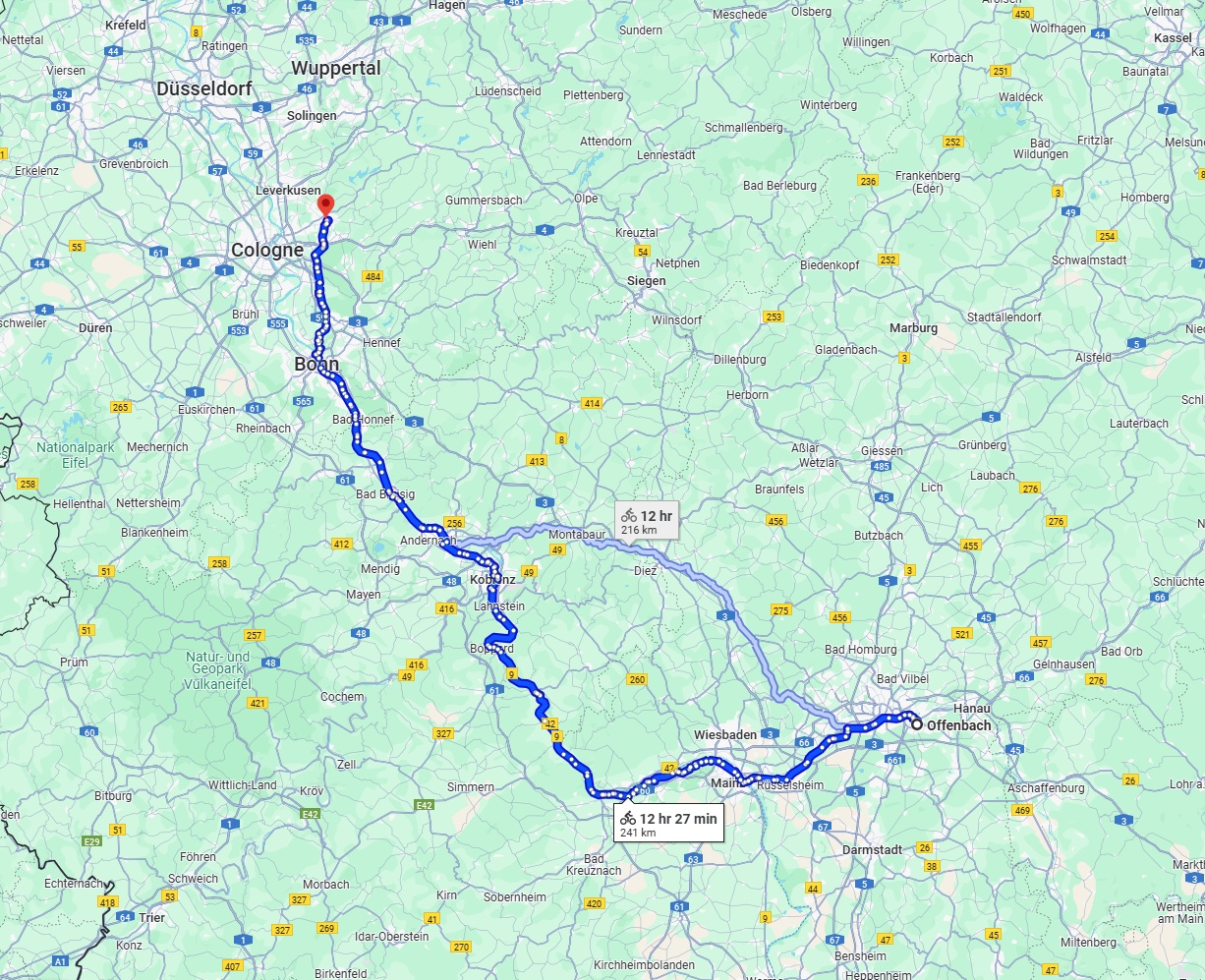 Anreise von Offenbach am Main Zu Bergisch Gladbach Über 