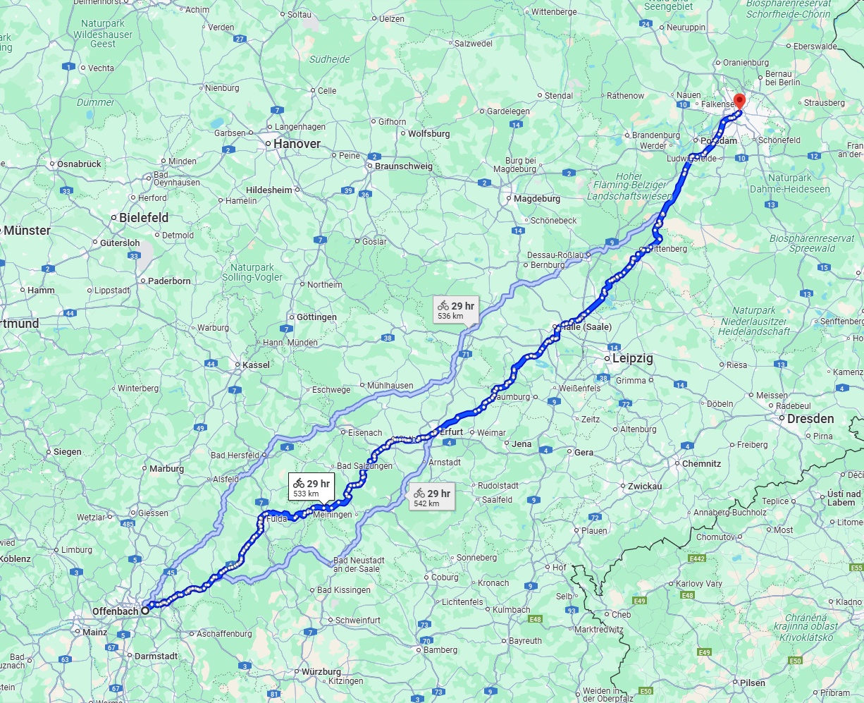 Anreise von Offenbach am Main Zu Berlin Über 