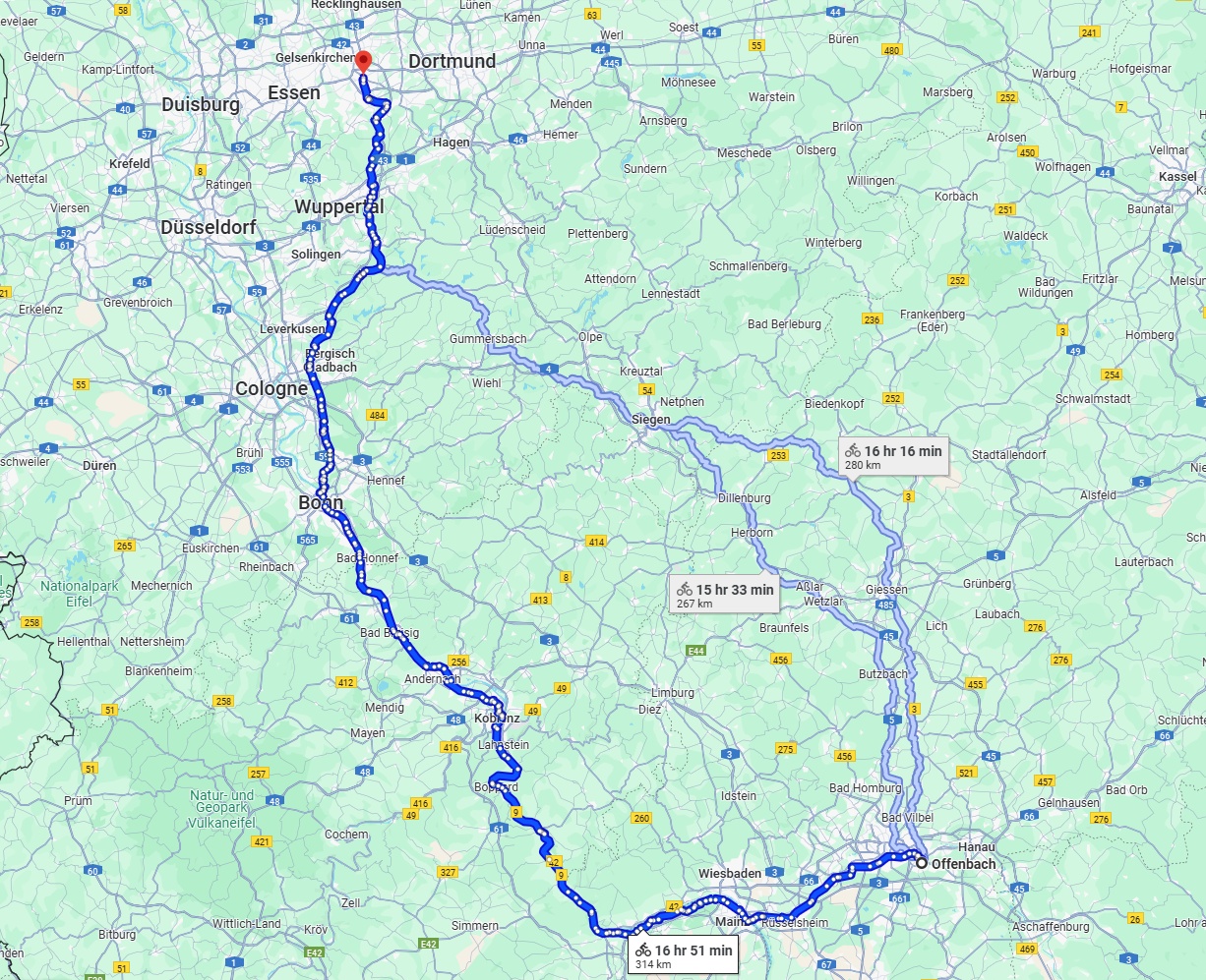 Anreise von Offenbach am Main Zu Bochum Über 