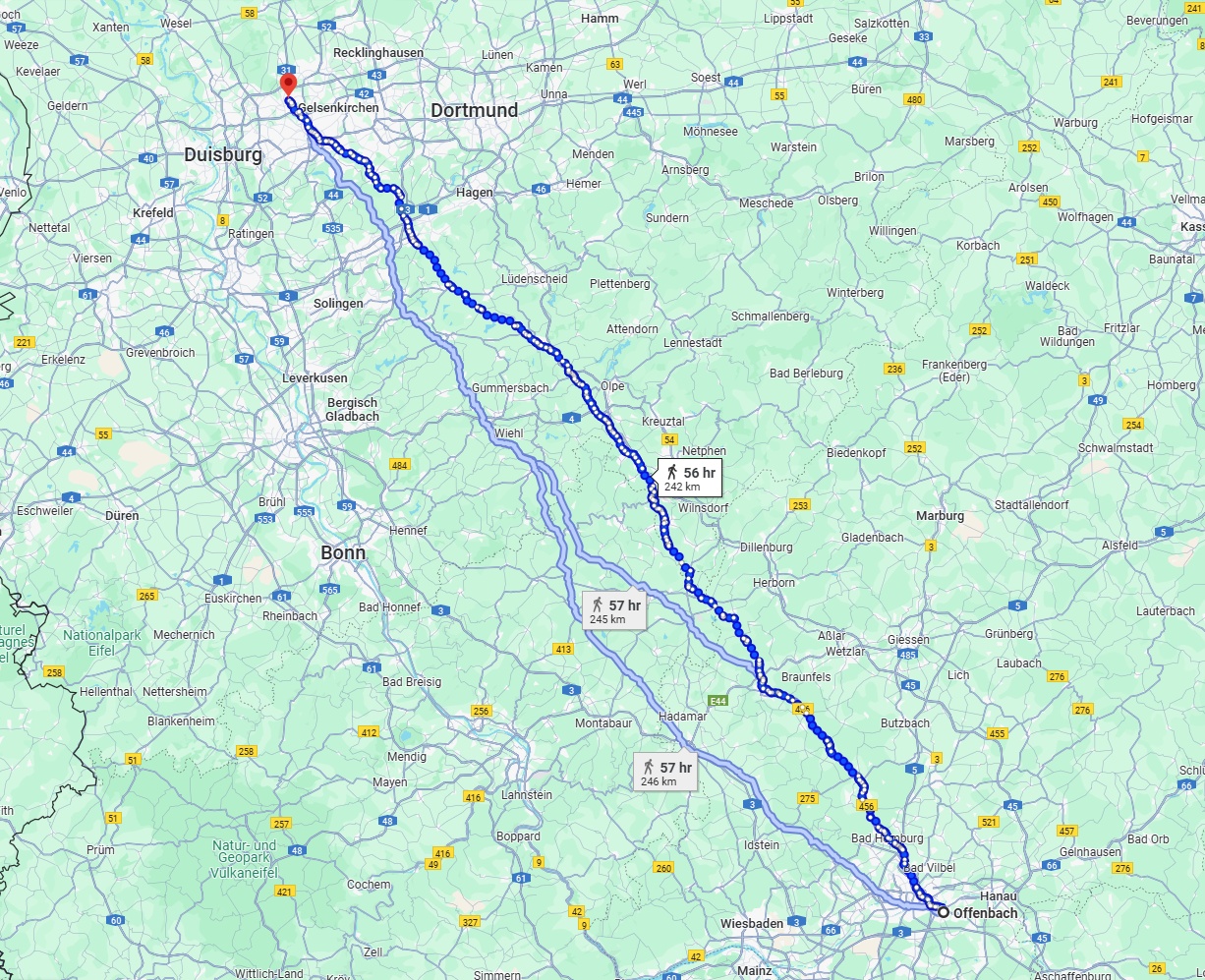 Anreise von Offenbach am Main Zu Bottrop Über 