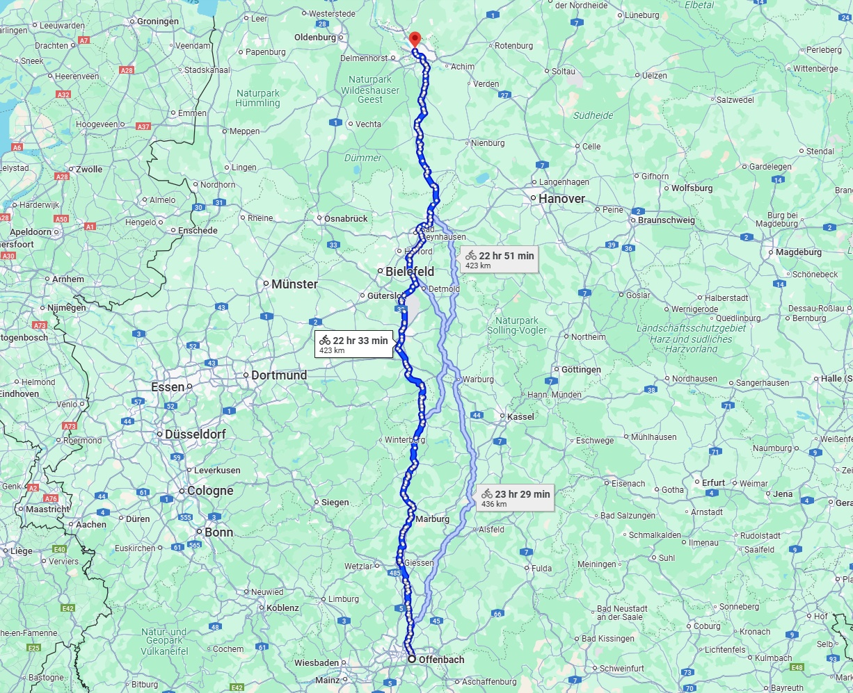 Anreise von Offenbach am Main Zu Bremen Über 