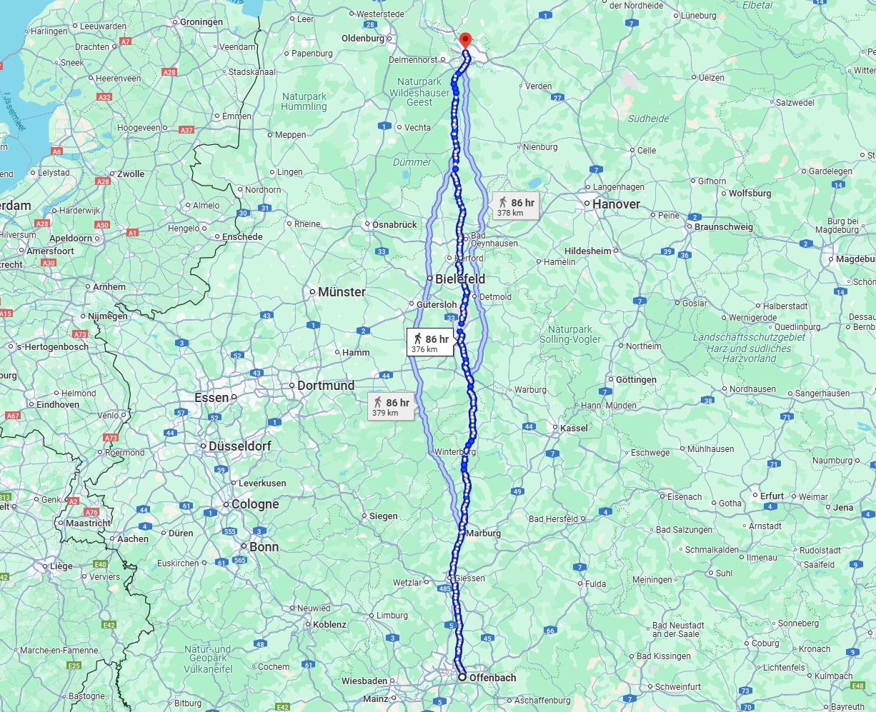 Anreise von Offenbach am Main Zu Bremen Über 
