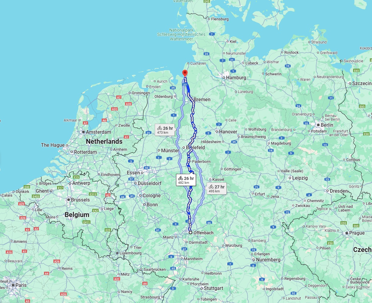 Anreise von Offenbach am Main Zu Bremerhaven Über 