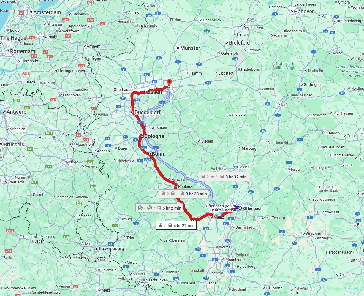 Anreise von Offenbach am Main Zu Dortmund Über 
