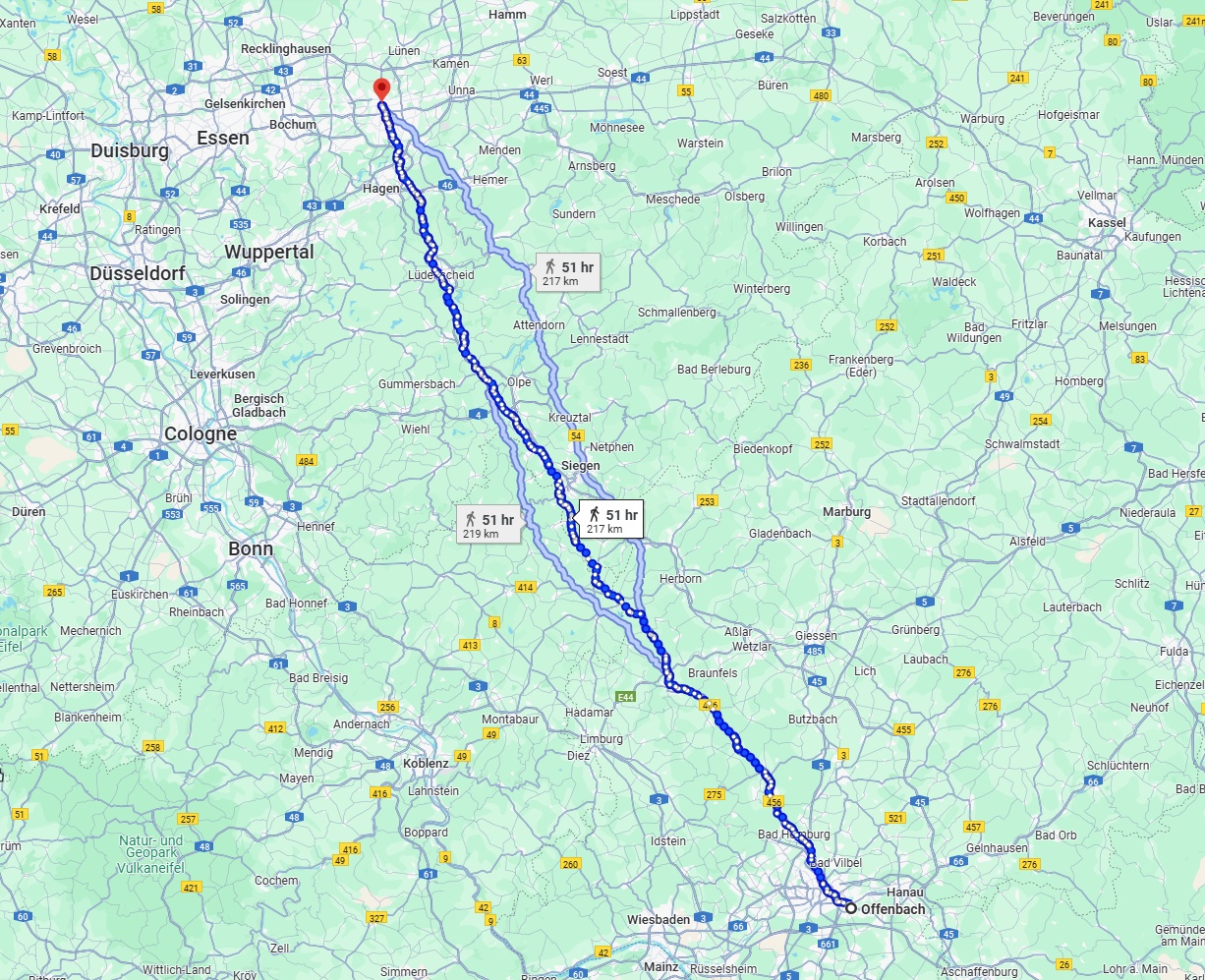 Anreise von Offenbach am Main Zu Dortmund Über 