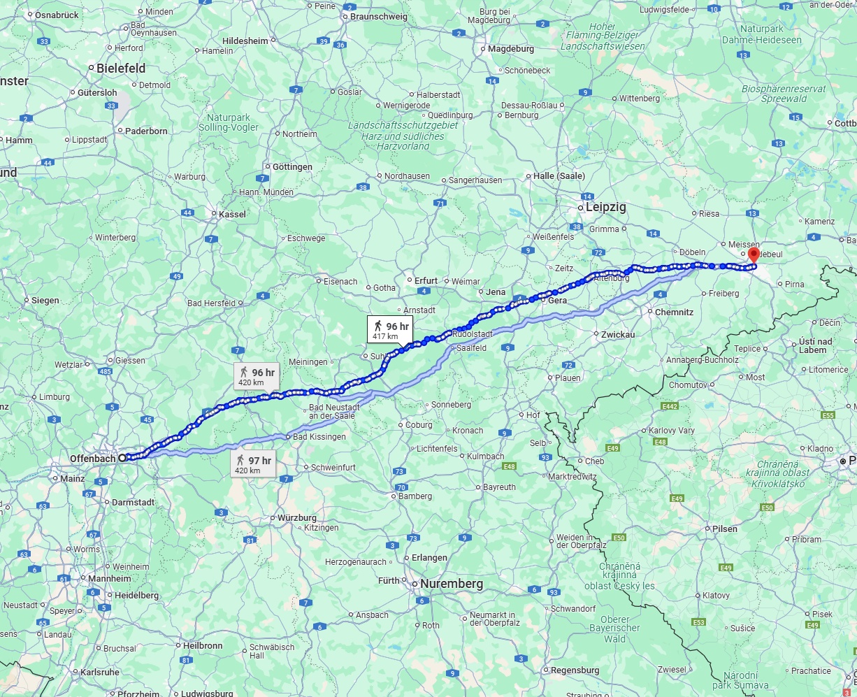 Anreise von Offenbach am Main Zu Dresden Über 