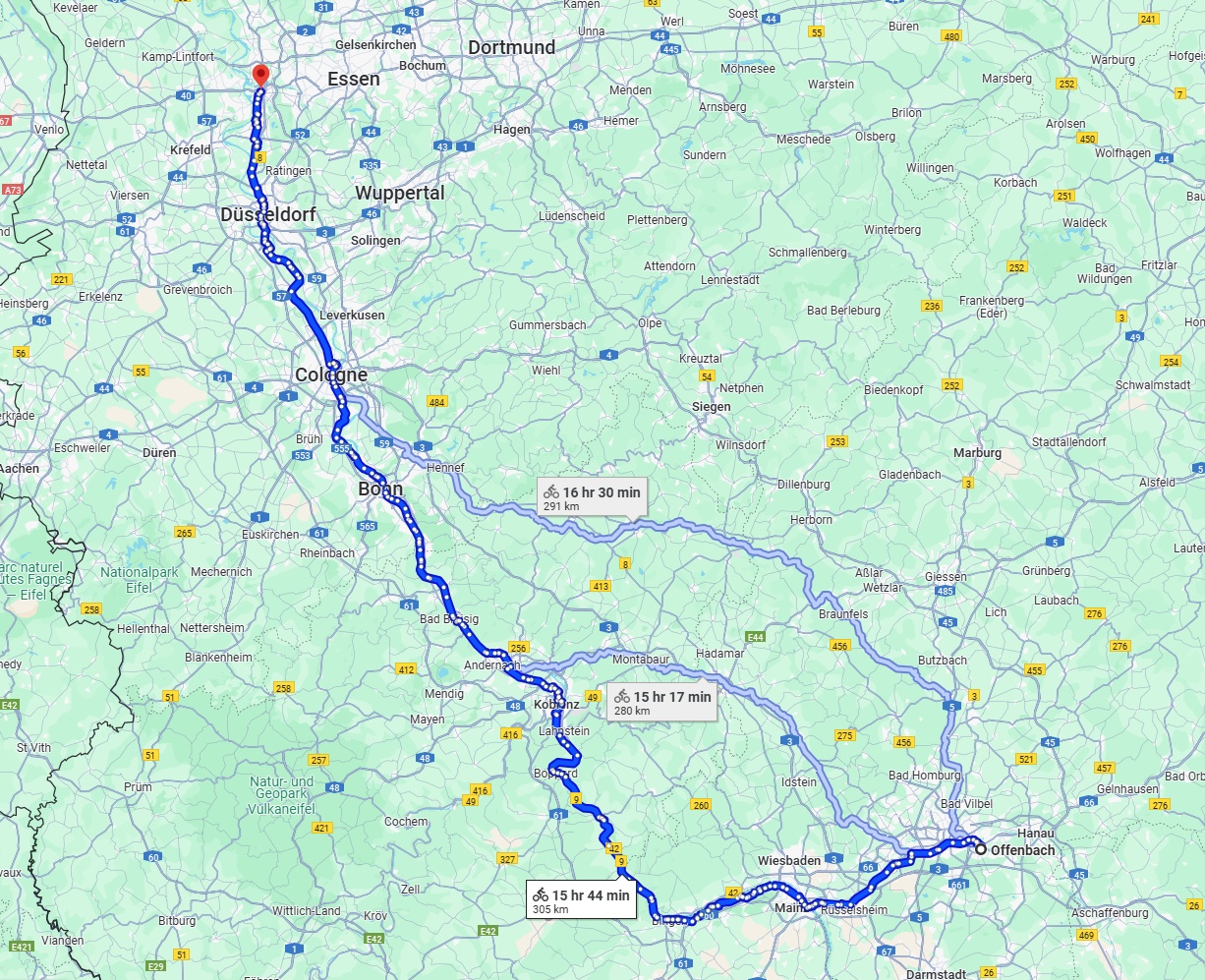 Anreise von Offenbach am Main Zu Duisburg Über 