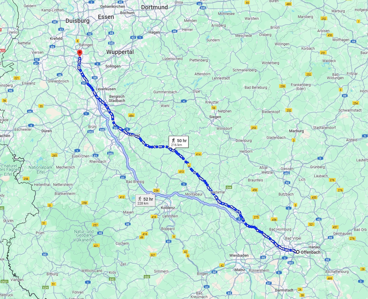 Anreise von Offenbach am Main Zu Düsseldorf Über 
