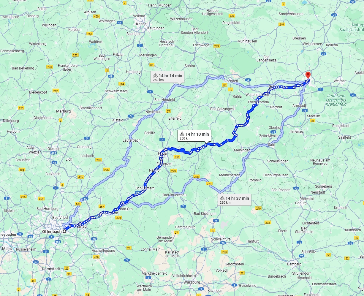 Anreise von Offenbach am Main Zu Erfurt Über 
