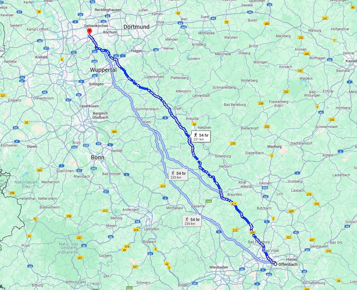Anreise von Offenbach am Main Zu Essen Über 