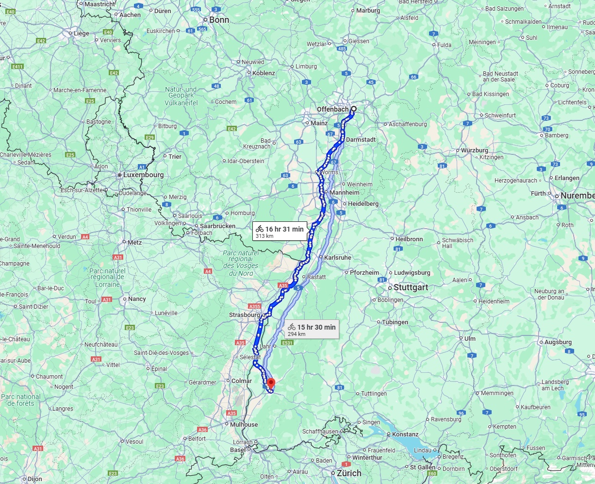 Anreise von Offenbach am Main Zu Freiburg im Breisgau Über 