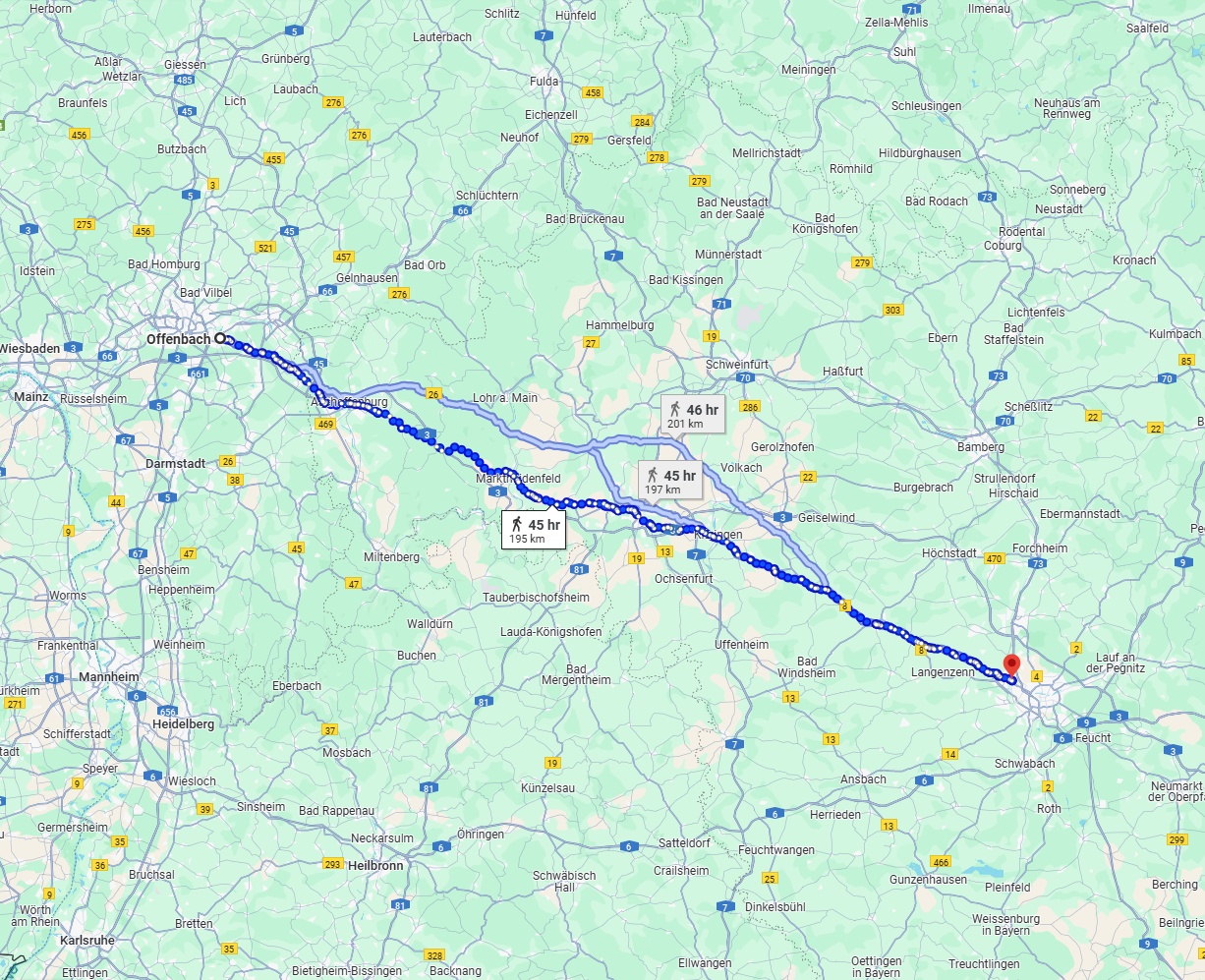 Anreise von Offenbach am Main Zu Fürth Über 