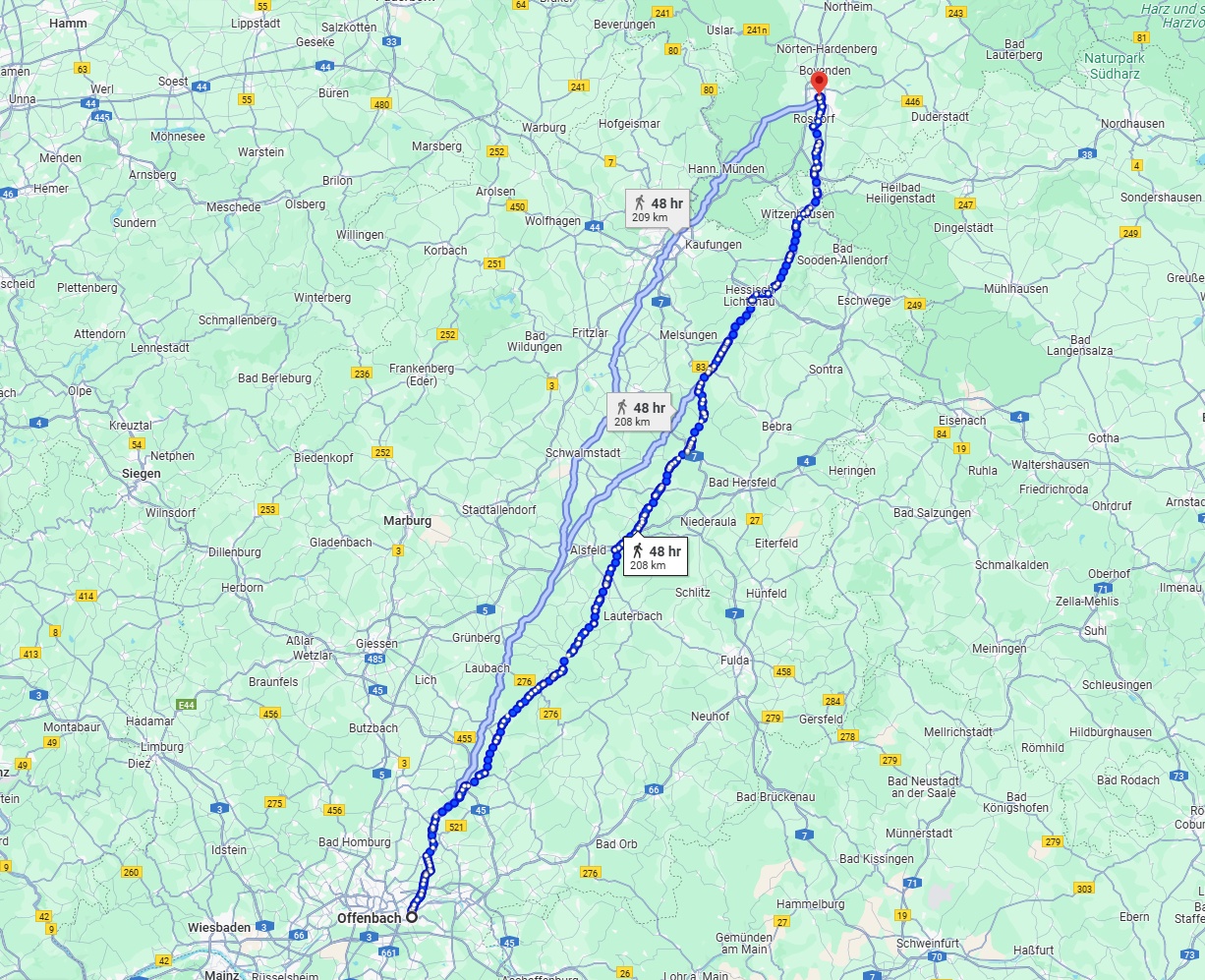 Anreise von Offenbach am Main Zu Göttingen Über 