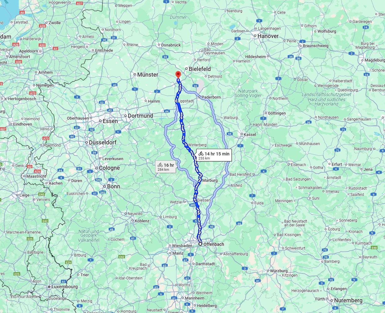 Anreise von Offenbach am Main Zu Gütersloh Über 
