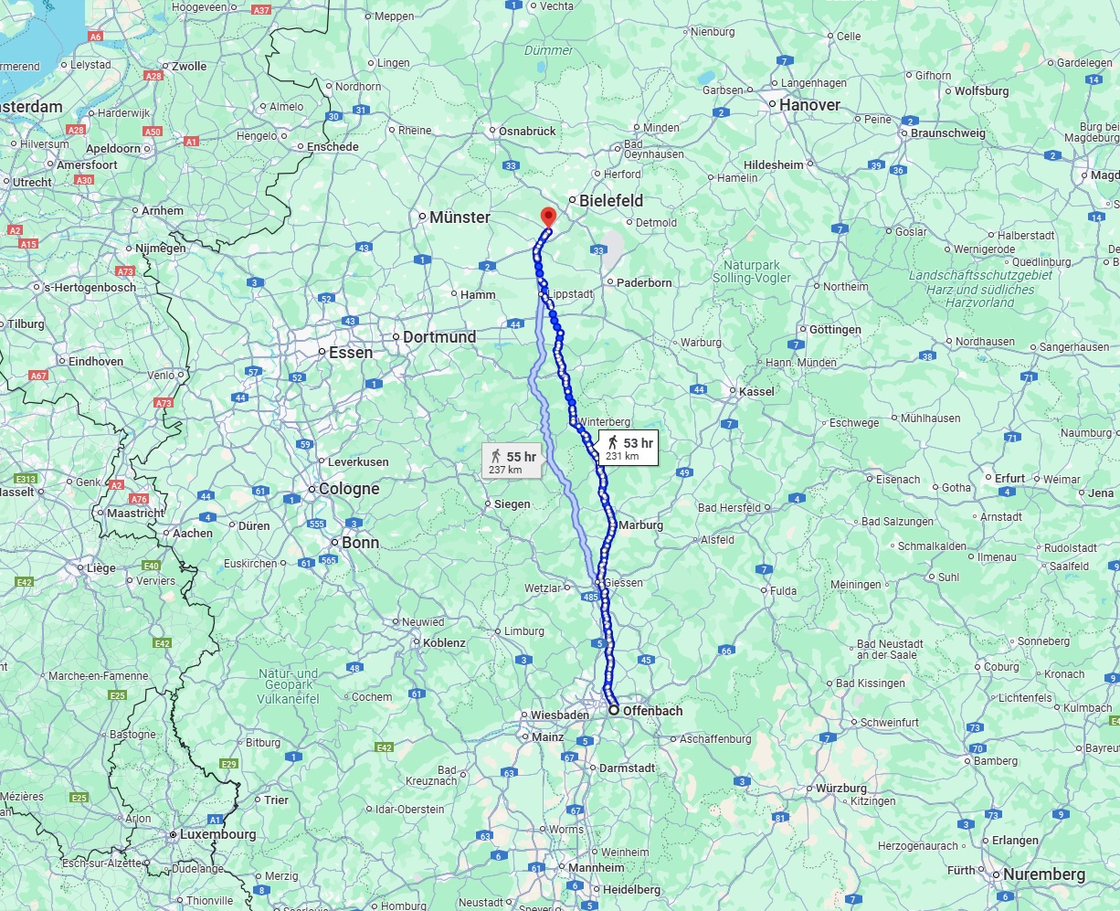 Anreise von Offenbach am Main Zu Gütersloh Über 