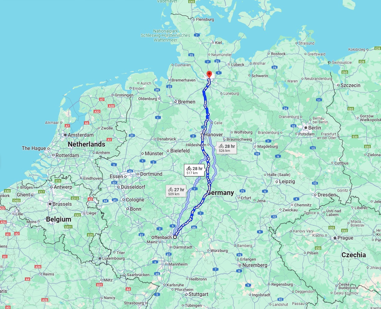Anreise von Offenbach am Main Zu Hamburg Über 
