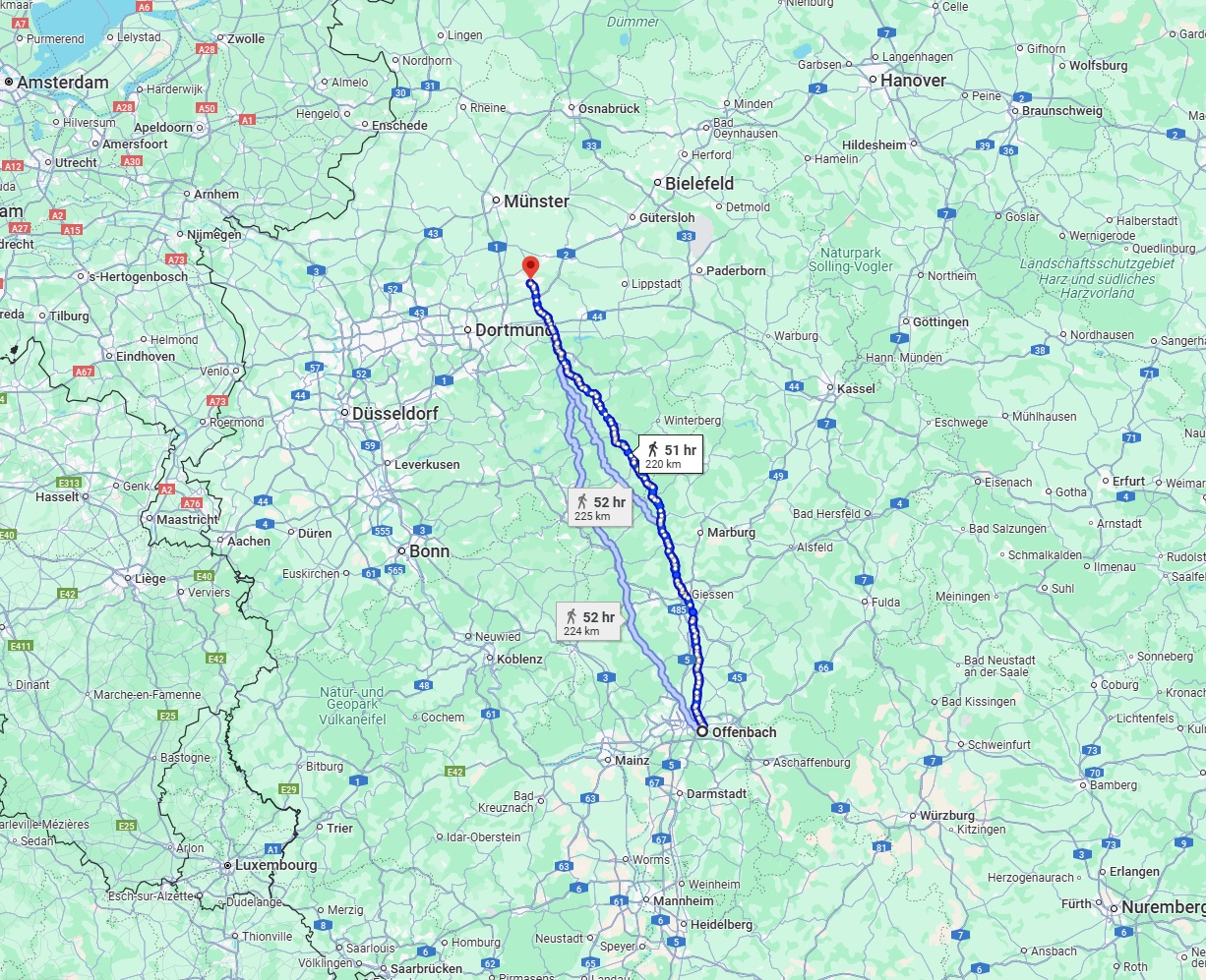 Anreise von Offenbach am Main Zu Hamm Über 