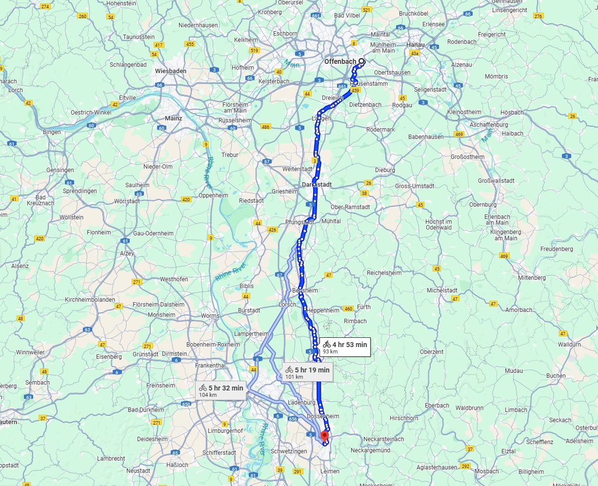 Anreise von Offenbach am Main Zu Heidelberg Über 