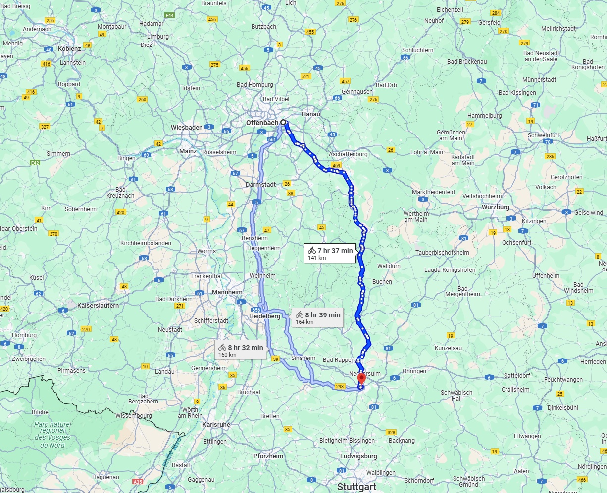 Anreise von Offenbach am Main Zu Heilbronn Über 