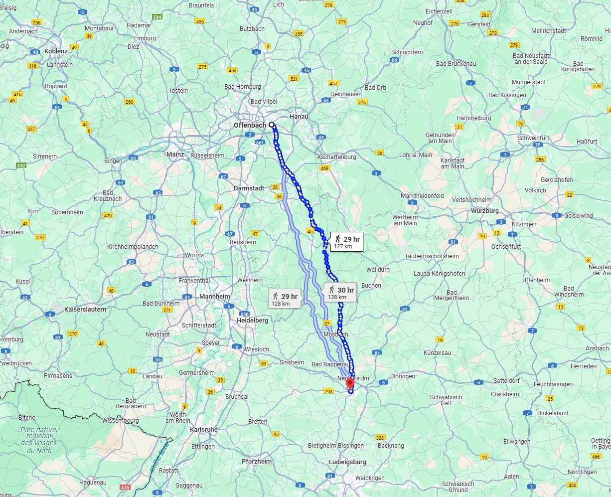 Anreise von Offenbach am Main Zu Heilbronn Über 