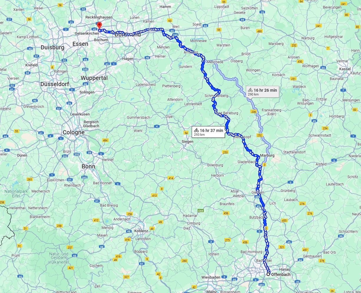 Anreise von Offenbach am Main Zu Herne Über 