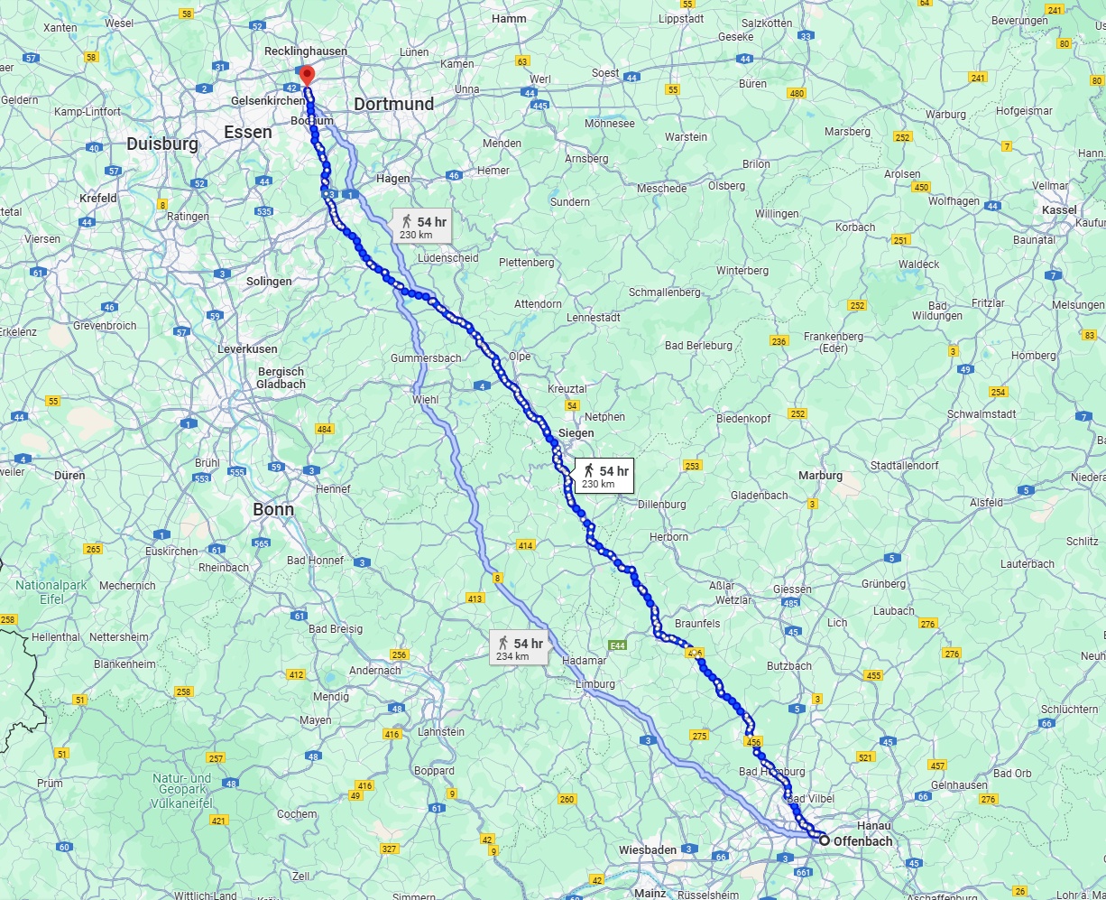 Anreise von Offenbach am Main Zu Herne Über 