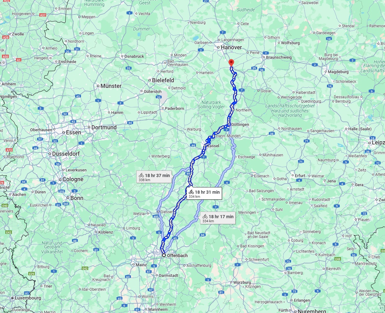 Anreise von Offenbach am Main Zu Hildesheim Über 