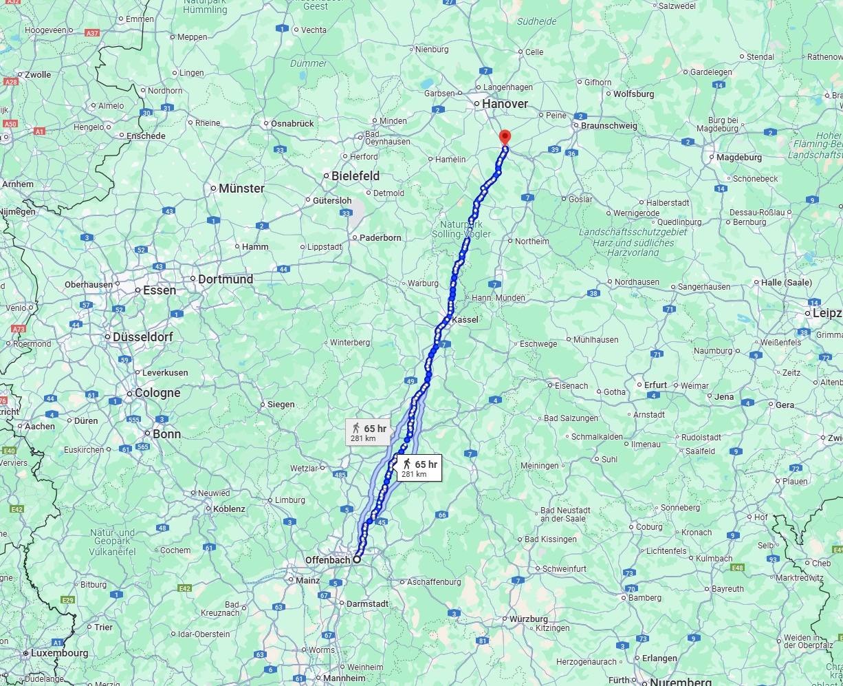 Anreise von Offenbach am Main Zu Hildesheim Über 