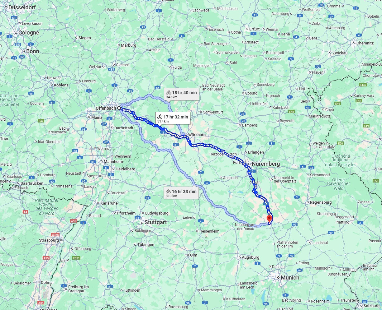 Anreise von Offenbach am Main Zu Ingolstadt Über 