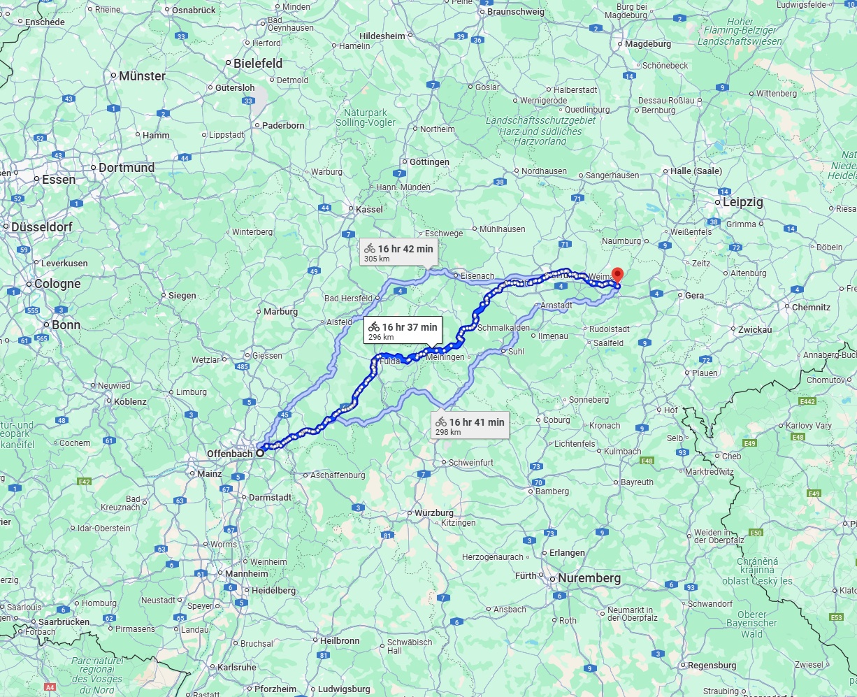 Anreise von Offenbach am Main Zu Jena Über 
