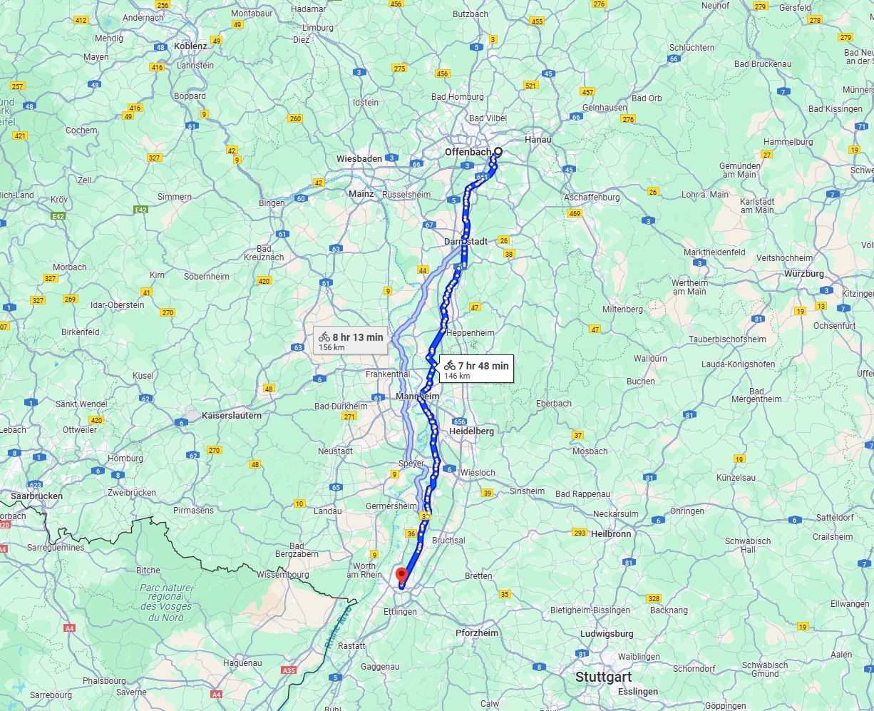 Anreise von Offenbach am Main Zu Karlsruhe Über 
