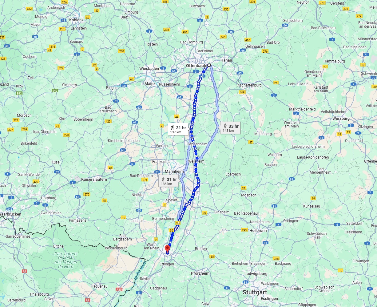 Anreise von Offenbach am Main Zu Karlsruhe Über 