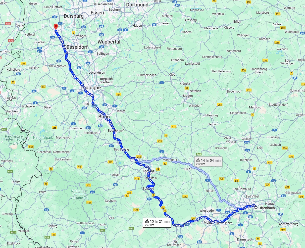 Anreise von Offenbach am Main Zu Krefeld Über 