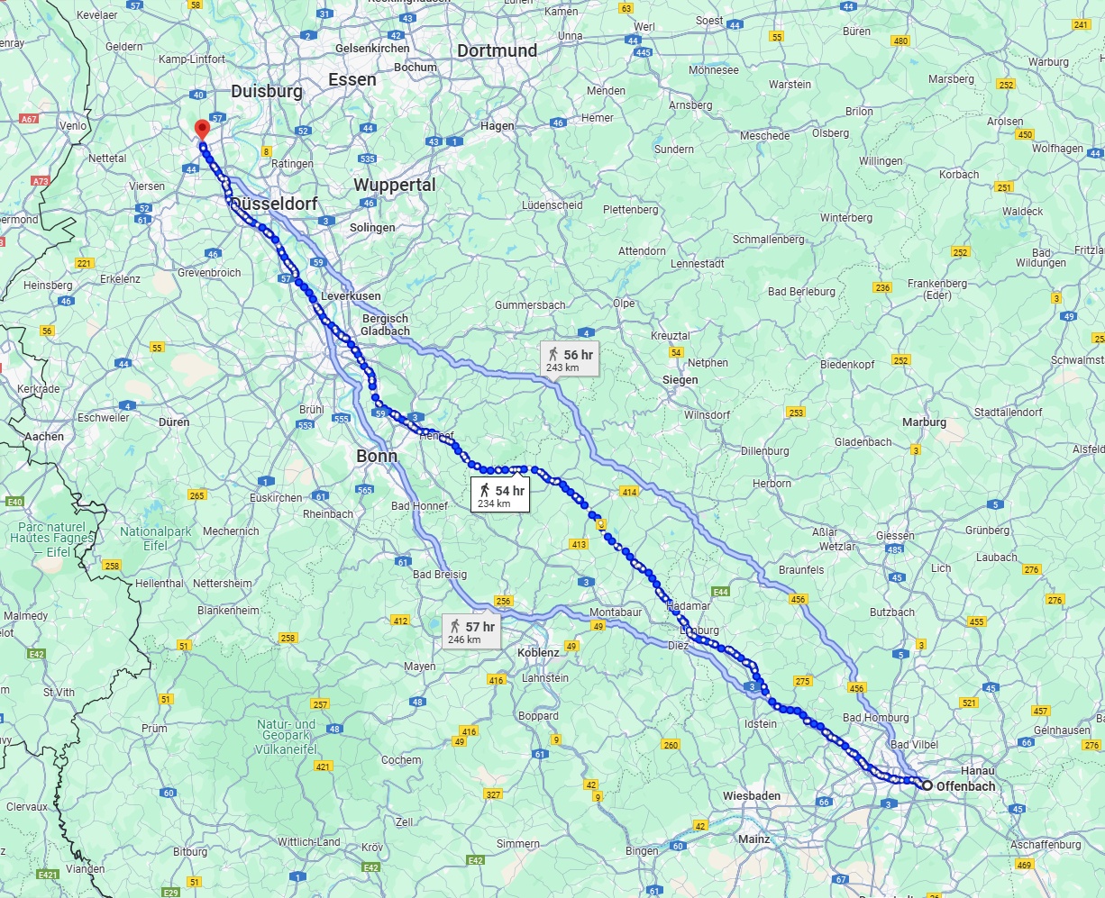 Anreise von Offenbach am Main Zu Krefeld Über 