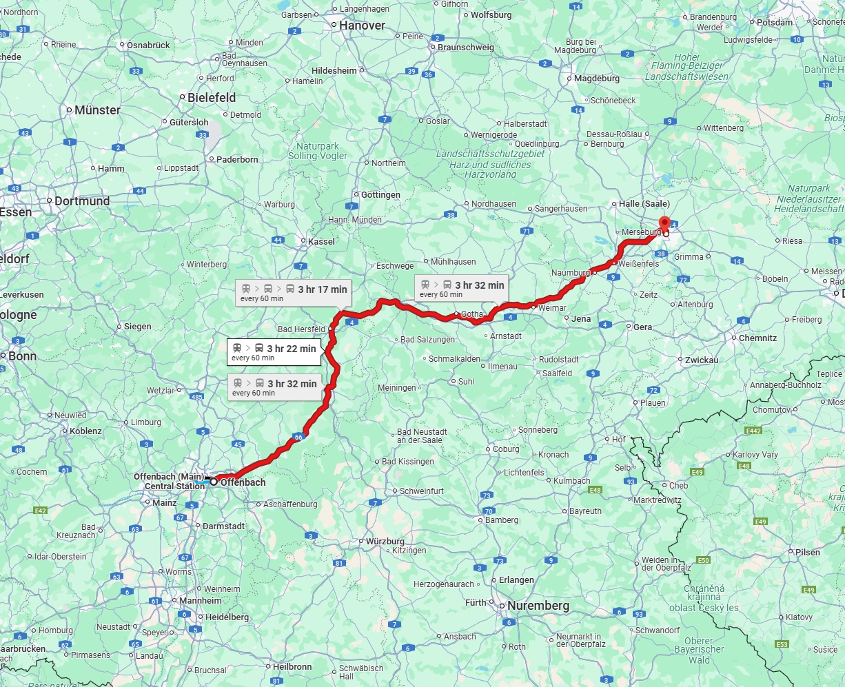 Anreise von Offenbach am Main Zu Leipzig Über 