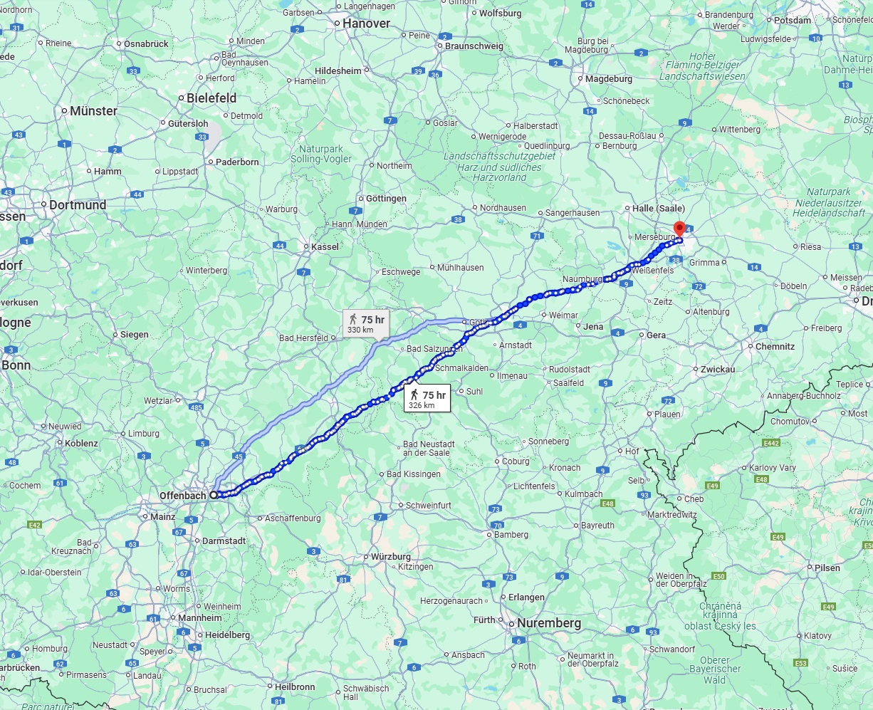 Anreise von Offenbach am Main Zu Leipzig Über 