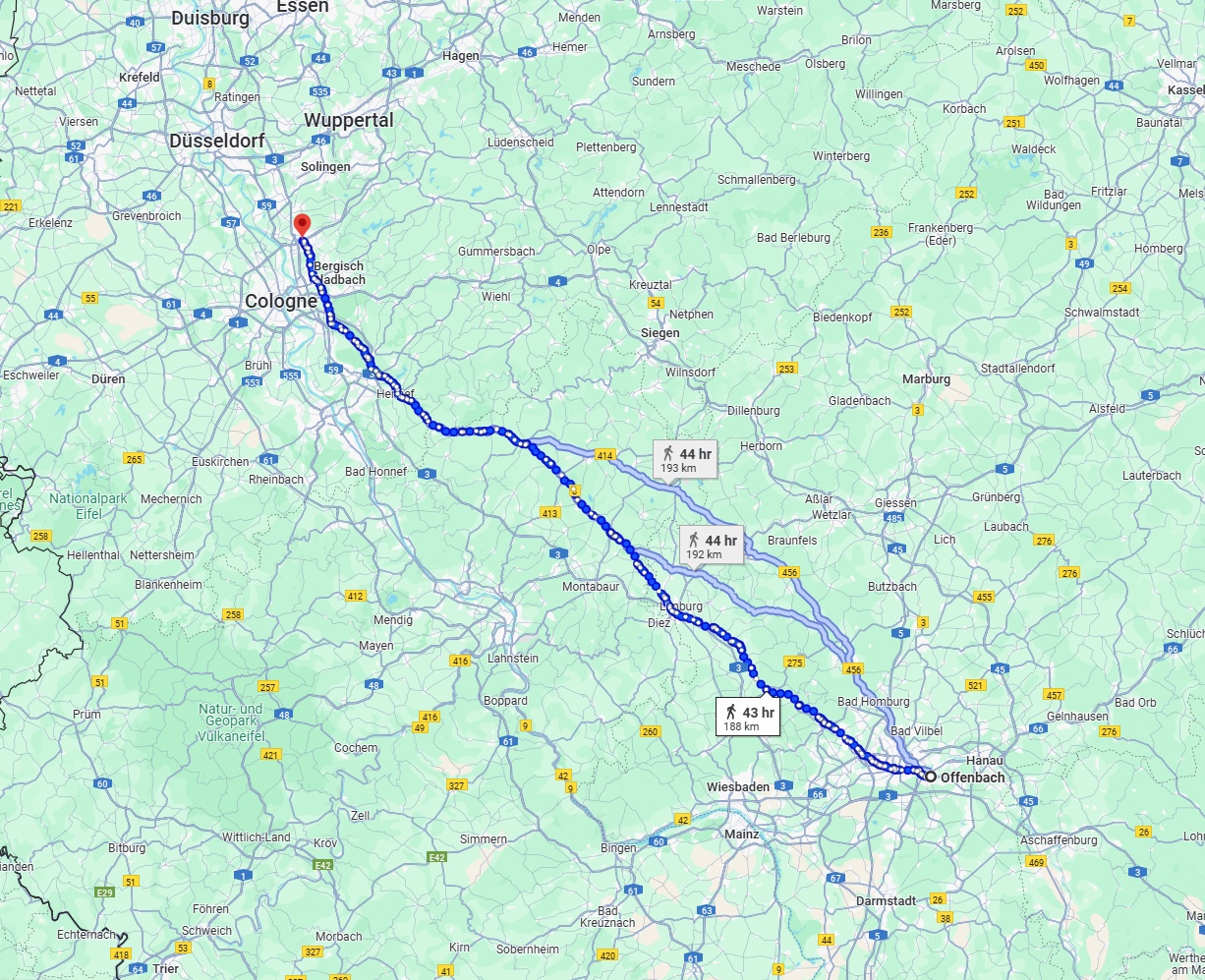 Anreise von Offenbach am Main Zu Leverkusen Über 