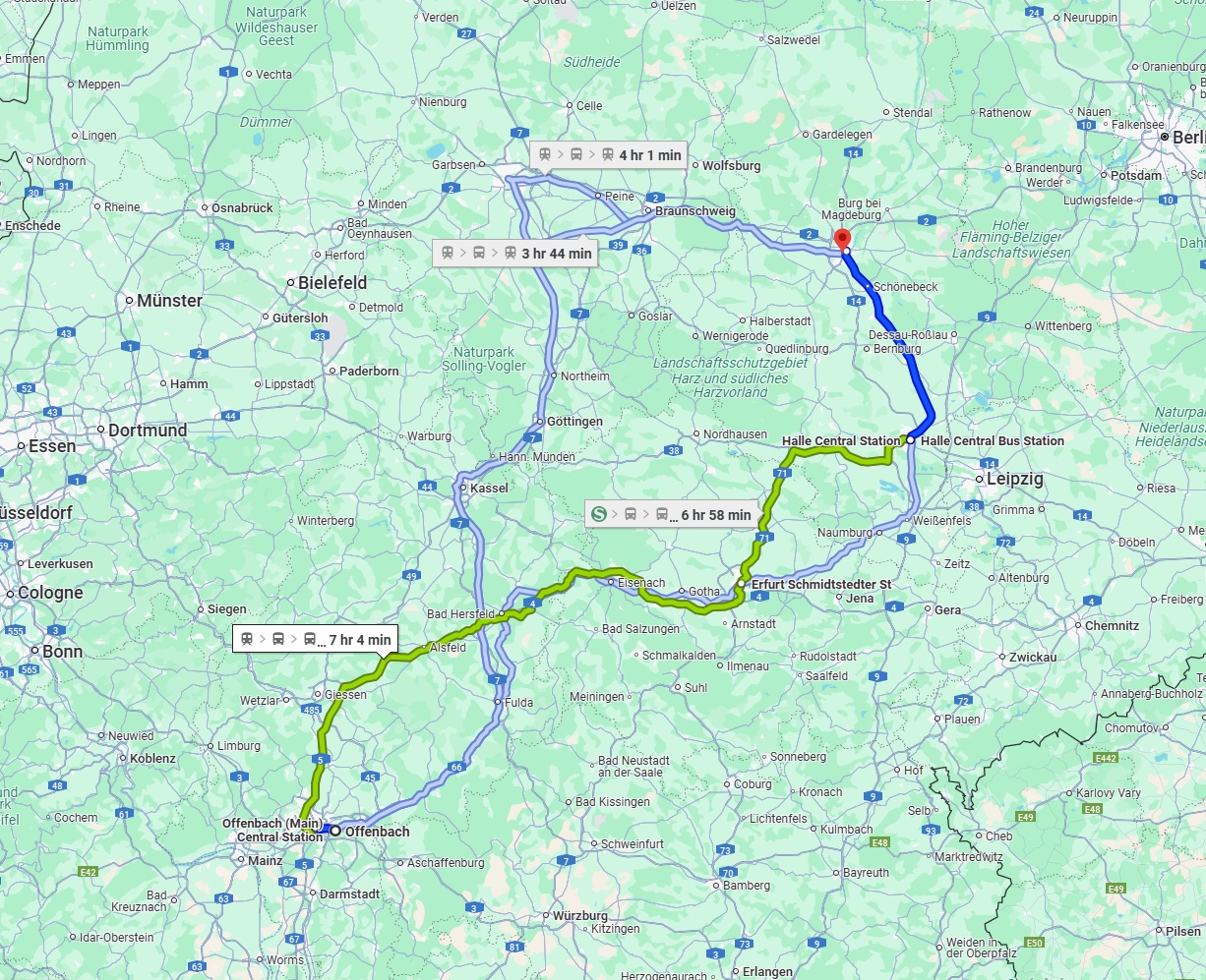 Anreise von Offenbach am Main Zu Magdeburg Über 