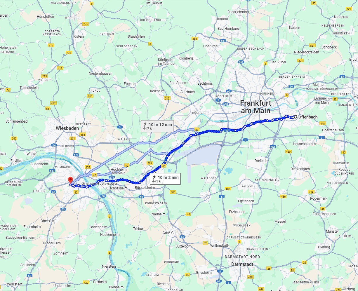 Anreise von Offenbach am Main Zu Mainz Über 