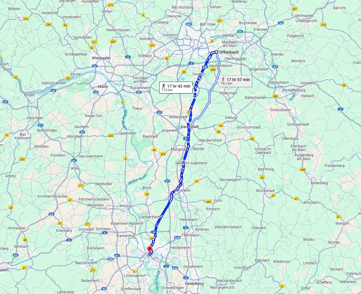 Anreise von Offenbach am Main Zu Mannheim Über 
